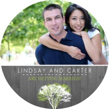 Modern Rustic Gray and White Tree  Save The Date
