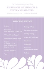 Big and Bold Love  Wedding Program