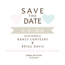 Two Hearts Whimsical  Save the Date