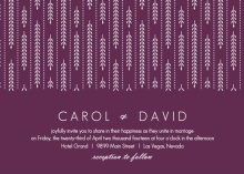Hanging White Willow  Wedding Invitation