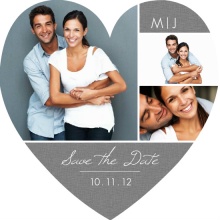 Gray and Burlap Save The Date
