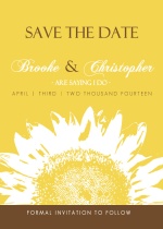 Bright Sunflower Save The Date