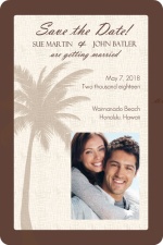 Textured Tropical Palm Tree Wedding Save the Date