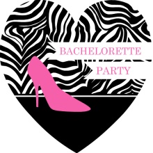 Zebra and Pink High Heel Bachelorette Party Invitation