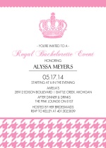 Royally Pink Bachelorette Party Invitation