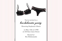 Soft Pink and Lingerie Bachelorette Party Invitation
