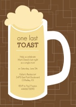 Brown Beers Cheers  Bachelor Party Invite