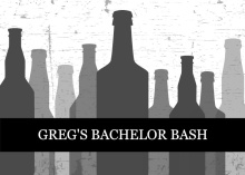 Transparent Bottles Bachelor Party Invitation