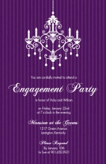 Elegant Chandelier Engagement Party Invite