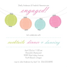 Colorful Lanterns Engagement Party Invitation