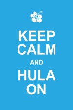 Blue Keep Calm and Hulu On Luau Party Invite