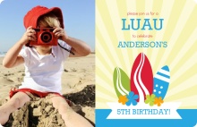Blue Surf Birthday Party Invite