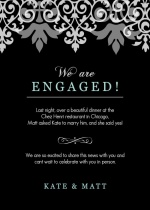 Black and Gray Flourish Engagement