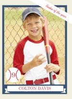 Rookie of the Year Trading Card Baseball Party Invitation