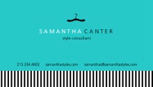 Turquoise Black and White Fashion Business Card