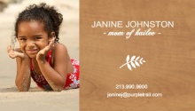 Brown Wood Photo Mommy Card