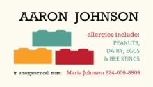 Lego Allergy Mommy Card