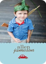 Blue Scalloped Allergy Card