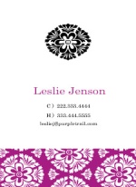 Purple and White Pattern Business Card