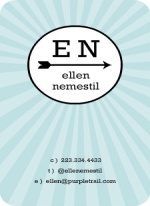 Blue Modern Arrow Business Card
