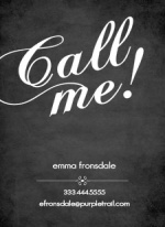 Black Chalkboard Personal Business Card