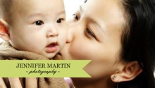 Green Banner Photography Business Card
