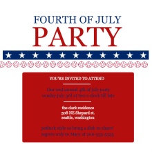 Fourth of July Patriotic Party Invite