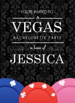 Poker Chips Vegas Bachelorette Party Invitation