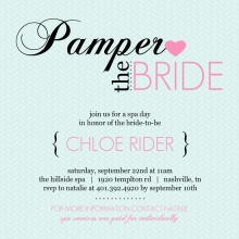 Pampered Pink and Blue Spa Party Invitation