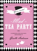 Pink and Black Mad Hatter Birthday Party
