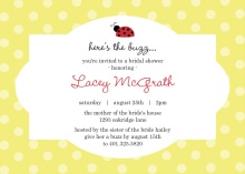 Lady Bug Bridal Shower Invitation
