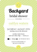 Yellow Citrus Fruit Bridal Shower Invite