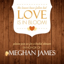 Rustic Fall Leaves Bridal Shower Invitation