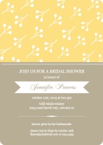 Yellow Berries Bridal Shower Invite