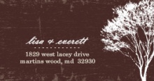 Rustic Country Love Brown and White Tree  Address Label