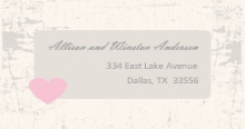 Rustic Heart Barn Door  Address Label