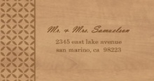 Rustic Woodgrain Floral  Address Label