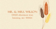 Rustic Fall Wheat And Leaf Bouquet  Address Label