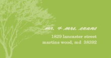Cream and Green Rustic Tree  Address Label