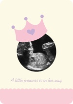 Sonogram Princess Girl Baby Shower Invitations