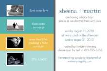 Storytelling Sonogram Boy Baby Shower Invitation