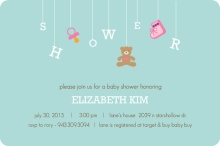 Teal Baby Shower Mobile  Baby Shower Invite