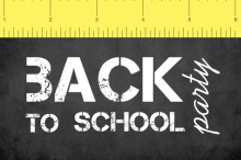 Ruler and Chalkboard Party Invitation