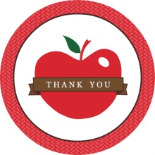 Red Apple Teacher Thank You Card
