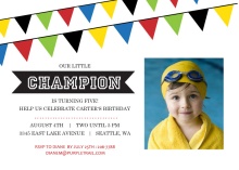 Little Champion Kids Birthday Party Invite