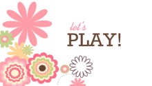 Pink and White Floral Mommy Play Date Card