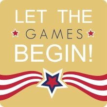 Gold Olympic Games Birthday Party Invitation