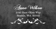 Gothic Red and Black Damask Halloween  Wedding Address Label