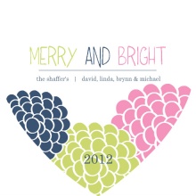 Whimsical Bright Flowers Holiday Card