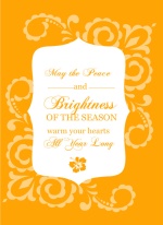 Florals and Photos Orange Large Trifold Diwali Card